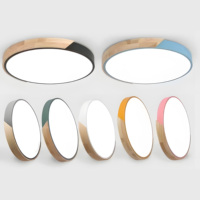 Plafonnier LED moderne pour intérieur, 24W, design rond, éclairage LED à intensité variable, plafonnier circulaire pour salon