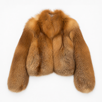 Poncho pour femme en fourrure de renard doré pleine fourrure, col montant, court, coupe-vent, teint uni, col cheminée, véritable fourrure, pour l'hiver