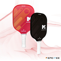 Raquette de pickleball en fibre de carbone MERE-MEE personnalisée en usine, épaisseur de 14 mm, surface lisse personnalisée, adaptée aux débutants