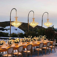 Lustre en cristal de luxe contemporain pour l'éclairage extérieur de mariage, élégant luminaire suspendu décoratif pour mariages et événements