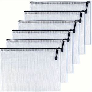 Carpeta de Malla de PVC A4 Resistente Personalizada con Cierre, Transparente, de Gran Capacidad, para Material Escolar y de Oficina - Product Image 4