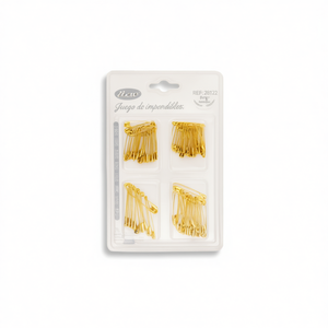 Spille di Sicurezza Assortite Dorate 80 Pezzi 2.8cm 3.2cm 3.8cm 4.4cm per Cucito e Artigianato - Product Image 2