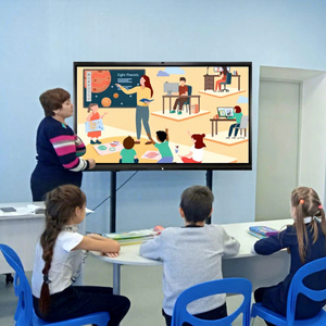 Hiseeview Touch Interactive Flat Panel Digital Whiteboard All-in-One Support Wireless Screen Casting for Classroom Teaching - Product Image 1