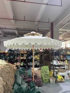 LS Doppelschicht-Wellendesign Aluminium-Stange Weißer Großer Regenschirm |   Strand-, Markt- & Hochzeits-Sonnenschirm Outdoor-Sonnenschutz - Product Image 4