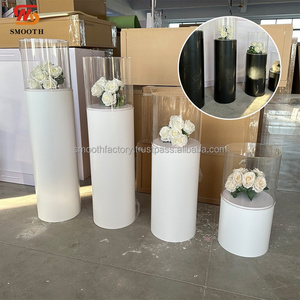 Socle carré noir lisse de 60 cm, 90 cm, 110 cm, 120 cm pour gâteau de mariage, fête, dessert, avec couvercle transparent - Product Image 3