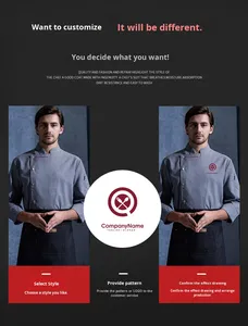 Uniforme da Chef bianca con Logo personalizzato, uniforme da ristorante a maniche lunghe a fila singola, giacca da cucina - Product Image 5