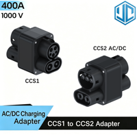 Adaptateur EV direct usine CCS1 vers CCS2, CCS1 vers NACS, CCS1 vers GBT, CCS1 vers CHAdeMO, connecteur de chargeur certifié CE, logo OEM personnalisé