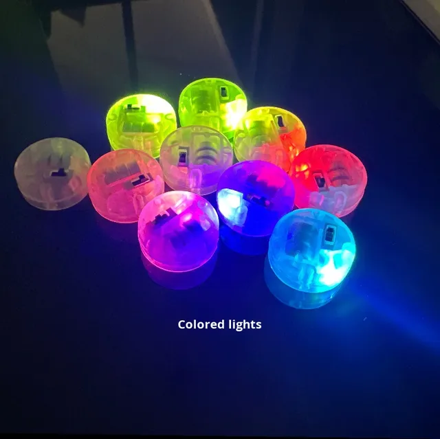 LED Disc Light DIY Colorful Small Plastic Luminous Ball Digital Button & Balloon Accessories for Christmas Decorations