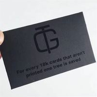 Papier d'art de luxe noir mat, impression personnalisée, revêtement UV, cartes de visite, cartes de remerciement, boîtes d'enveloppes pour cartes VIP