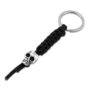 Llavero Creativo de Calavera en Oro y Plata, Esqueleto de Acero Inoxidable con Cuerda Trenzada a Mano, Amuleto Unisex, Regalo - Product Image 5