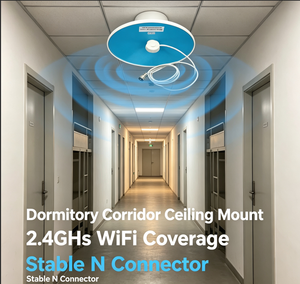 Antena Omnidireccional de Techo <span class=keywords><strong>Aurara</strong></span> Yu 2.4GHz 5G, Conector Hembra N, Interior, LoRa/LPWAN, IP67, Ganancia de 7dBi, para Dormitorios, Pasillos, IoT - Product Image 3