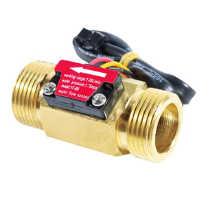 YF-B6 DC5~18V เครื่องวัดอัตราการไหลแบบฮอลล์เอฟเฟค วัสดุทองแดง G3/4 กังหันอุตสาหกรรม วัสดุทองเหลือง สแตนเลส และไนลอน - Product Image 1