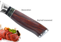 Couteau de chef de cuisine en acier damas fait à la main de 7 pouces de style chinois avec tranchant de rasoir pour un usage professionnel