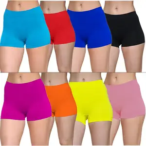 Shorts de cyclisme pour femmes en polyester noir extensible avec logo personnalisé - Product Image 1