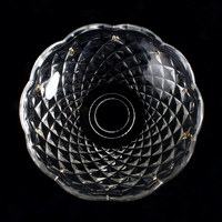 Bobeches de lustre en cristal avec broches dorées, bols en verre taillés à la machine de qualité supérieure, accessoires pour luminaires suspendus