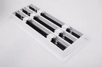Diffuseur linéaire de plafond en aluminium au design moderne, grille de ventilation, fourni par l'usine, toutes fentes, toutes tailles, pour application extérieure