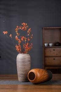 Vaso da terra in ceramica grande, fatto a mano in Cina, rustico moderno, smaltato a colori, resistente alle alte temperature, alto, per centrotavola nuziale - Product Image 3