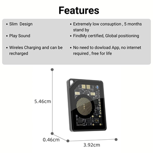 Portable Certified Waterproof <b>Smart</b> Wireless Keychain Anti-Loss Find My Mini Card Device GPS Locator Tracker - Product Image 4