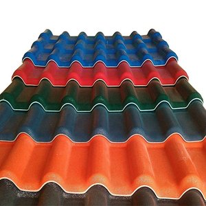 Telhas de Telhado Estilo Espanhol em Material Composto Vermelho para Hotéis e Parques, Feitas de Resina Sintética PVC ASA - Product Image 3