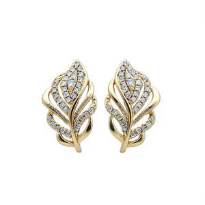 Orecchini a Cerchio a Forma di Spiga di Grano per Donne, Accessori di Moda Ispirati alla Natura per Uso Quotidiano - Product Image 1