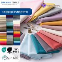 Tissu en velours hollandais 160 GSM, doux et moelleux, pour ameublement de maison, hôtel, décoration