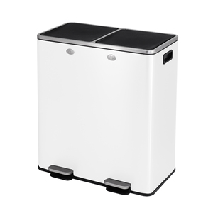 <span class=keywords><strong>Poubelle</strong></span> commerciale <span class=keywords><strong>60L</strong></span> Poubelles de cuisine à pédale Recyclage <span class=keywords><strong>Double</strong></span> compartiments Poubelles de 13 gallons avec couvercles - Product Image 1
