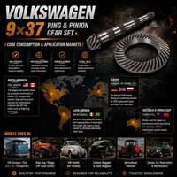 Juego de Piñón y Corona de Alto Rendimiento LT35 Crafter Transporter T4 T5, Relación 9:37 4.111, para VW