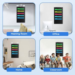 Sturdy 5-Pocket Foldable Wall <b>File</b> Organizer <b>A4</b> Documents Home Office School Mail Management Hanging Pocket Chart Black - Product Image 3