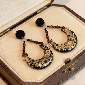 Pendientes de Aleación de Zinc con Forma de Gota de Agua, Chapados en Oro Antiguo, Estilo Vintage, Joyería para Mujer, JX147, China - Product Image 4