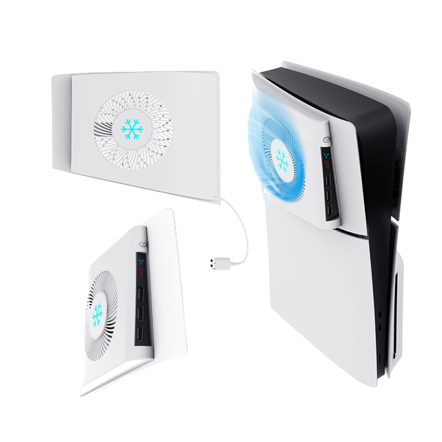 Smart USB Cooling Fan Indicator Light for P   S5 Slim Plug-and-Play 3 USB Hub Accessory Side Fair Cooling Console Restantheat
