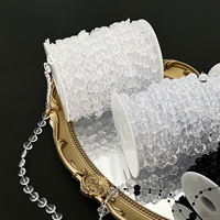 Perles de cristal transparentes en rouleau, directement de l'usine, pour bricolage floral, artisanat, décoration de mariage, accessoires de bouquet, fournitures pour fleuristes