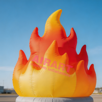 Ballon publicitaire gonflable personnalisé pour extérieur, modèle feu de camp éclairé, flamme de feu artificielle pour décoration