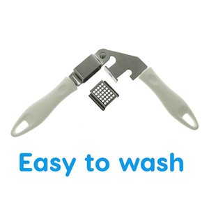 * Pressa per aglio manuale in acciaio inox con manico in plastica piatta-casa e giardino/articoli - Product Image 6