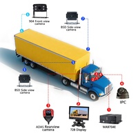 Sistema de Monitoreo de Seguridad Vehicular 4G MDVR de 5 Canales, Grabador DVR, Cámara de Reversa para Camiones, Sistema ADAS BSD, Monitor IPC