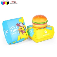 Caja de Embalaje para Hamburguesas Tipo Concha, Material Desechable de Grado Alimenticio, Logotipo Personalizado, Dimensiones Personalizadas