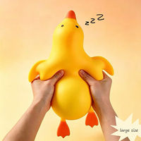 Jouet anti-stress en forme de canard jaune de grande taille en TPR, pour soulager l'anxiété, pour adultes et enfants, cadeau relaxant, balle à presser