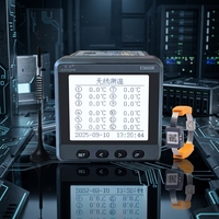 EASTSONG ES600E Monitor de Temperatura Inalámbrico, Medidor de Energía Trifásico Clase 0.5S, Armónico, 4DI 2DO RS485 Modbus RTU LCD IP65, Medidor EMC