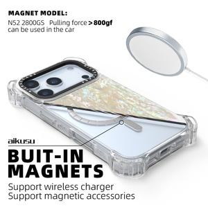 Étui de téléphone personnalisable pour femmes, tendance et protecteur, en nacre de coquillage, pour iPhone 17 16 15 Pro Max Air Series - Product Image 3