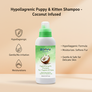 Champú Hipoalergénico de Coco <span class=keywords><strong>para</strong></span> Mascotas de Marca Privada, 592 ml, Hidratante Suave <span class=keywords><strong>para</strong></span> <span class=keywords><strong>Cachorros</strong></span>, Gatitos y Piel Sensible - Product Image 3