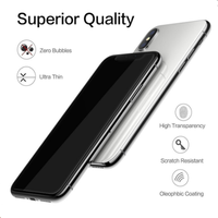 Protection d'Écran Anti-Espion en Verre Trempé à Colle Intégrale pour iPhone 16 15 14 Pro Max 13 12 11 Xs Xr 7 8 Plus