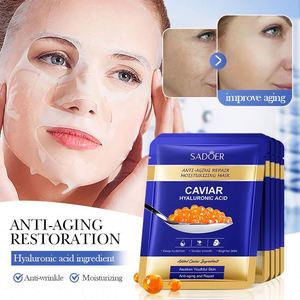 Mascarilla Facial Reparadora Antiarrugas de Caviar Orgánico OEM, Belleza, Ácido Hialurónico, Hidratante, Cuidado de la Piel, Cosméticos - Product Image 1