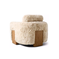 Ensemble de canapés et fauteuils de luxe contemporains pour salon, style classique, siège tonneau, pieds en chêne massif, pour villa et hôtel