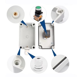 Caja de Control de parada de emergencia, interruptor de botón para exteriores, cinta de casete, escudo de protección, caja de Control de botón de parada <span class=keywords><strong>urgente</strong></span> impermeable Ip67 - Product Image 6