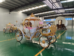 حفل زفاف اليقطين الوردي الكهربائي ، عربة حصان كهربائية/عربة يقطين وردي صغيرة - Product Image 6