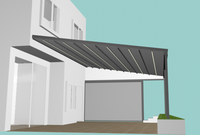 Auvent rétractable motorisé en PVC avec revêtement en poudre, pergola en aluminium pour terrasse extérieure