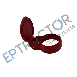 EPTRACTOR - Juego de 6 Tapas Antipolvo Hidráulicas de Acoplamiento Rápido Hembra de 1.49" (38mm) de Plástico Rojo - Product Image 1