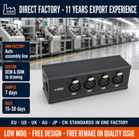 Boîtier d'interface audio RJ45 vers XLR 2 canaux avec boîtier en aluminium et connecteurs verrouillables pour répétitions de groupe, église, sonorisation