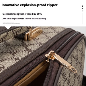 Valise simple pour femmes, haute valeur esthétique, imperméable, en PVC, ouverture frontale, valise cabine, valise à roulettes, valise spinner - Product Image 5