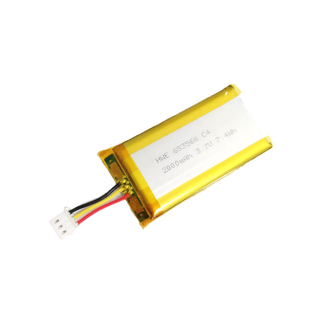 Custom 3.7V 2000mAh Prismatic Lipo Cell Lithium Polymer Battery Long Cycle 683566 High Stability Li-ion Pack