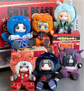 100% Original Nar Utoo Cute Beast Sitting Party Pendentif en vinyle et peluche, Carte à suspendre tendance, Porte-clés anime, Boîte mystère, Cadeau - Product Image 1